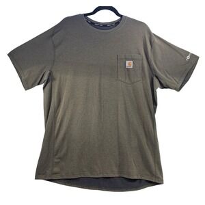 Carhartt Force Mens XL Relaxed Fit Pocket T-Shirt Olive Green Performance Tee